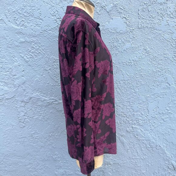 Vintage Velvet Burnout Top size Small whimsygoth - Picture 6 of 8